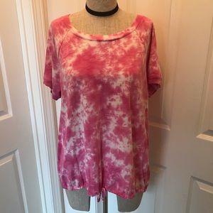 Sanctuary tie dye tee with drawstring hem